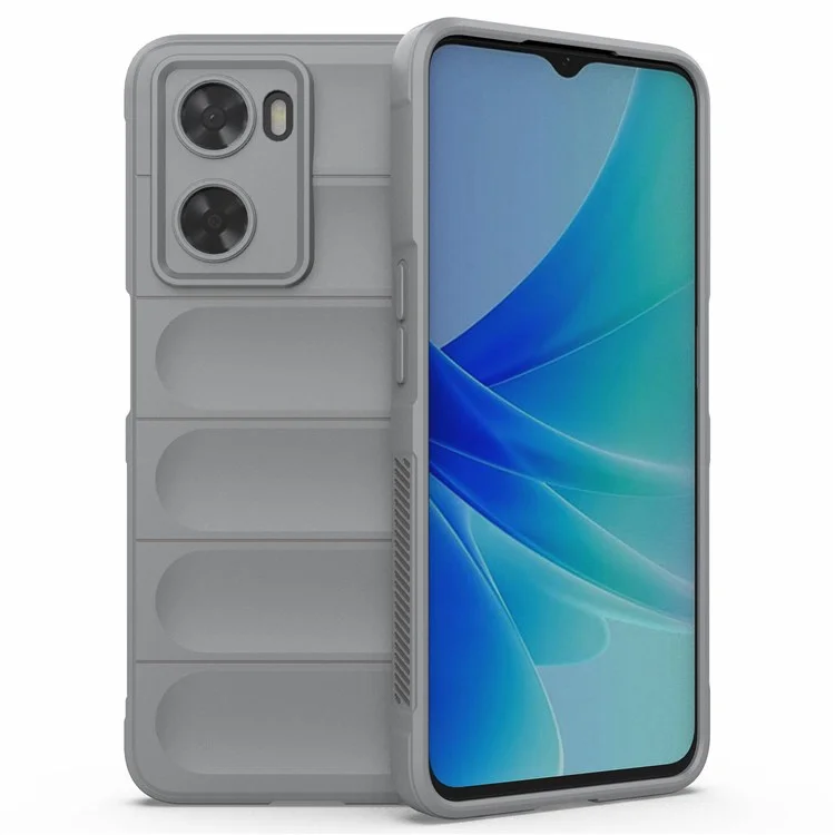 For Oppo A57 4G / A57s 4G Rugged Design TPU Phone Protective Case Anti-scratch Smartphone Back Cover - Black-Cellmalls