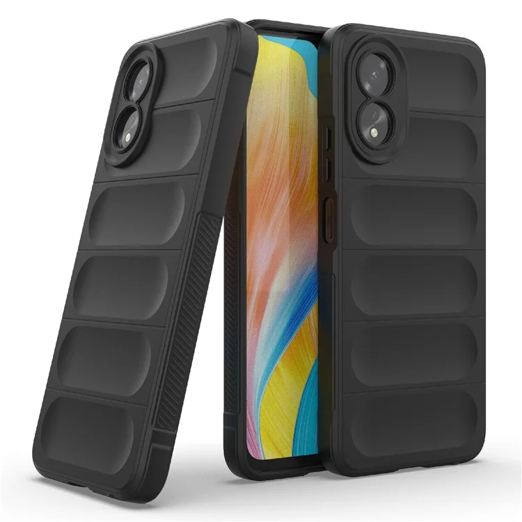 For Oppo A38 4G Case Drop-proof Rugged Phone TPU Cover - Black-Cellmalls