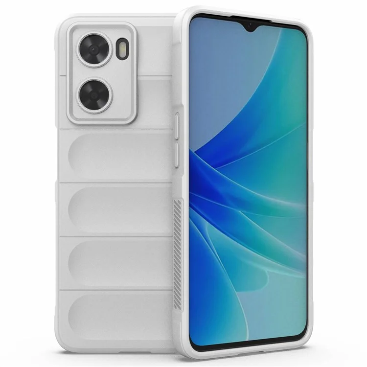 For Oppo A57 4G / A57s 4G Rugged Design TPU Phone Protective Case Anti-scratch Smartphone Back Cover - Black-Cellmalls