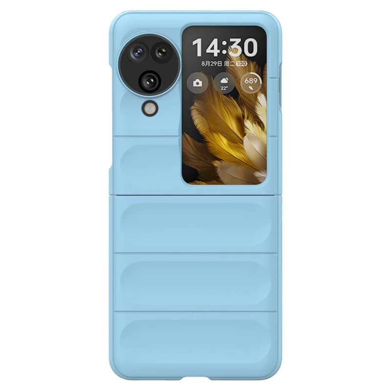 For Oppo Find N3 Flip 5G Heavy Duty Protection Case Rugged Hard PC Cover - Baby Blue-Cellmalls