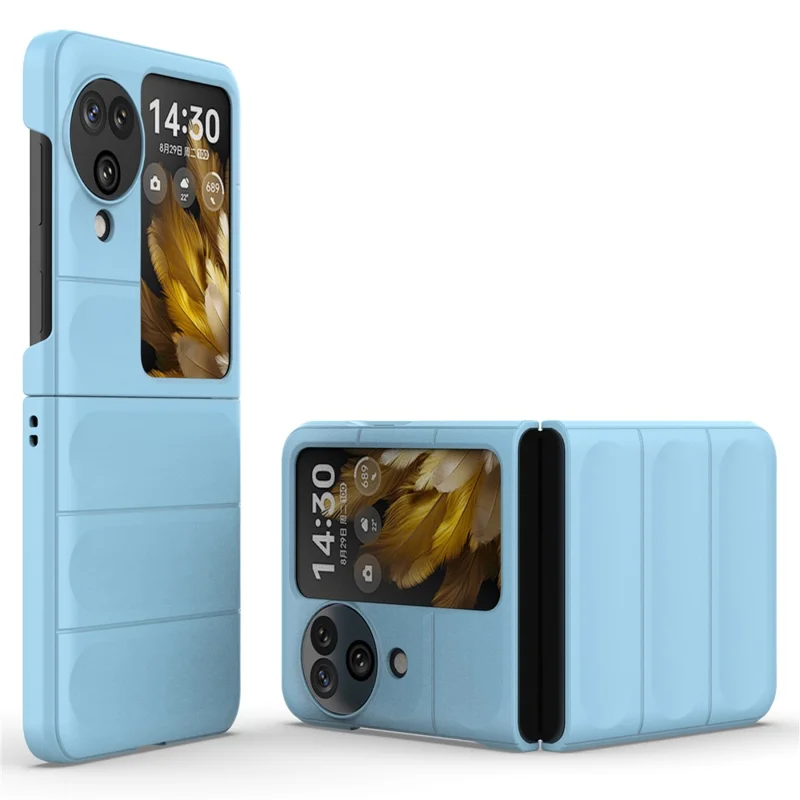 For Oppo Find N3 Flip 5G Heavy Duty Protection Case Rugged Hard PC Cover - Baby Blue-Cellmalls