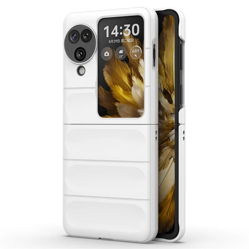 For Oppo Find N3 Flip 5G Heavy Duty Protection Case Rugged Hard PC Cover - Baby Blue-Cellmalls