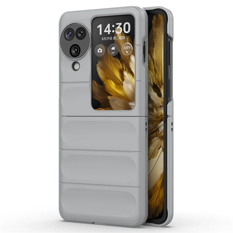 For Oppo Find N3 Flip 5G Heavy Duty Protection Case Rugged Hard PC Cover - Baby Blue-Cellmalls