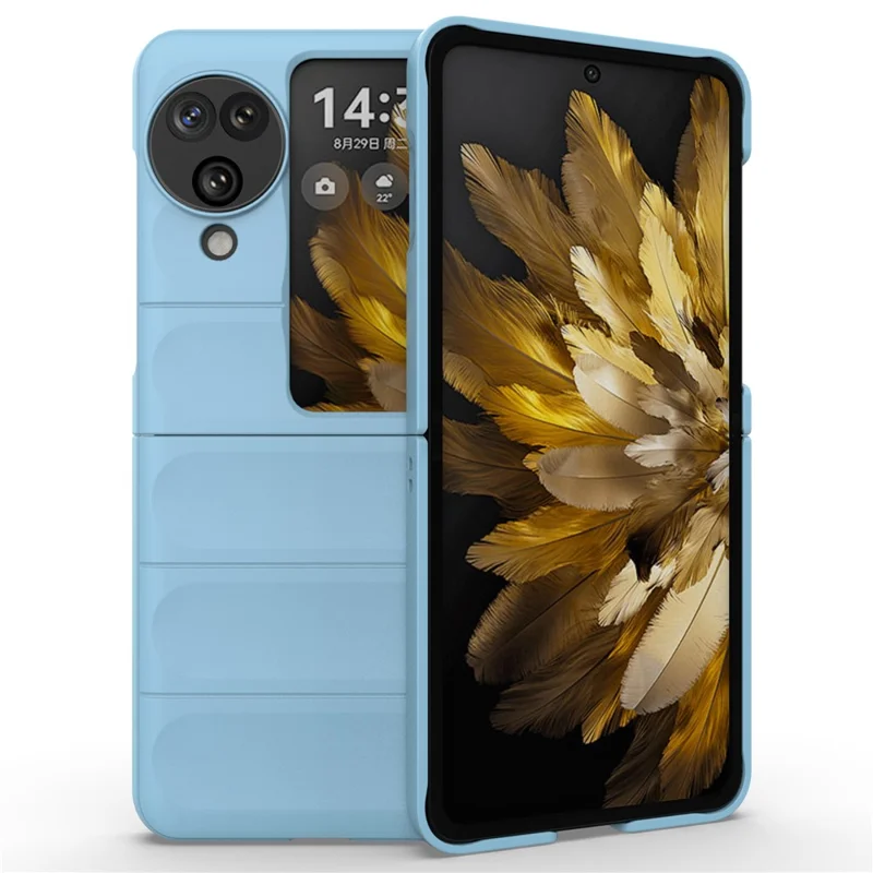 For Oppo Find N3 Flip 5G Heavy Duty Protection Case Rugged Hard PC Cover - Baby Blue-Cellmalls