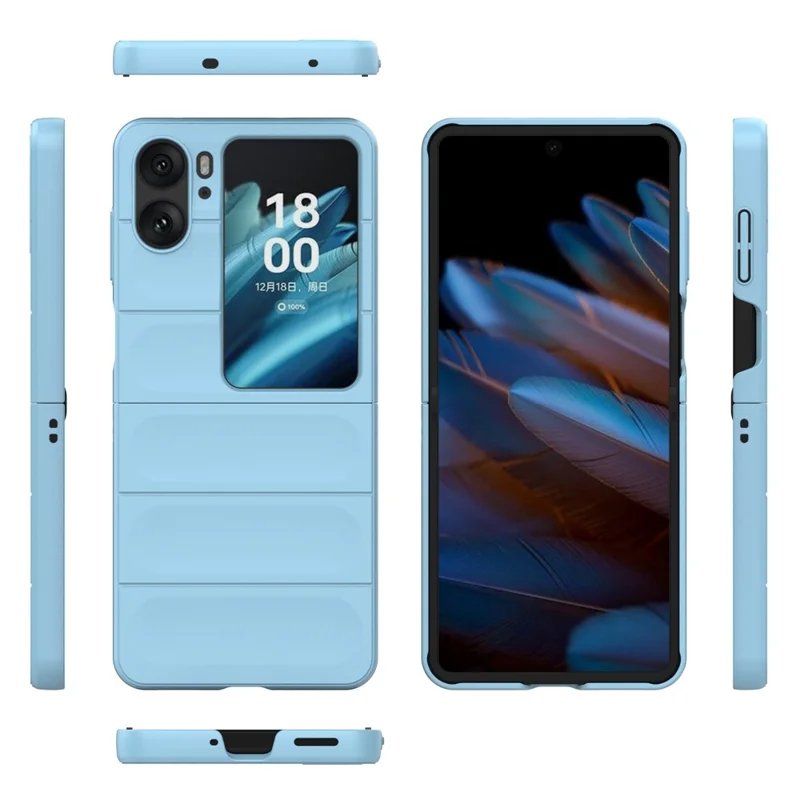 For Oppo Find N2 Flip 5G Phone Case Hard PC Anti-Scratch Cover - Baby Blue-Cellmalls