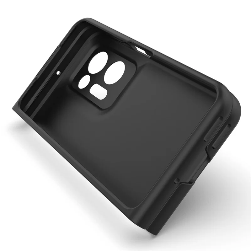 For Oppo Find N2 5G Hard PC Phone Case Shock Absorbing Back Cover - Black-Cellmalls