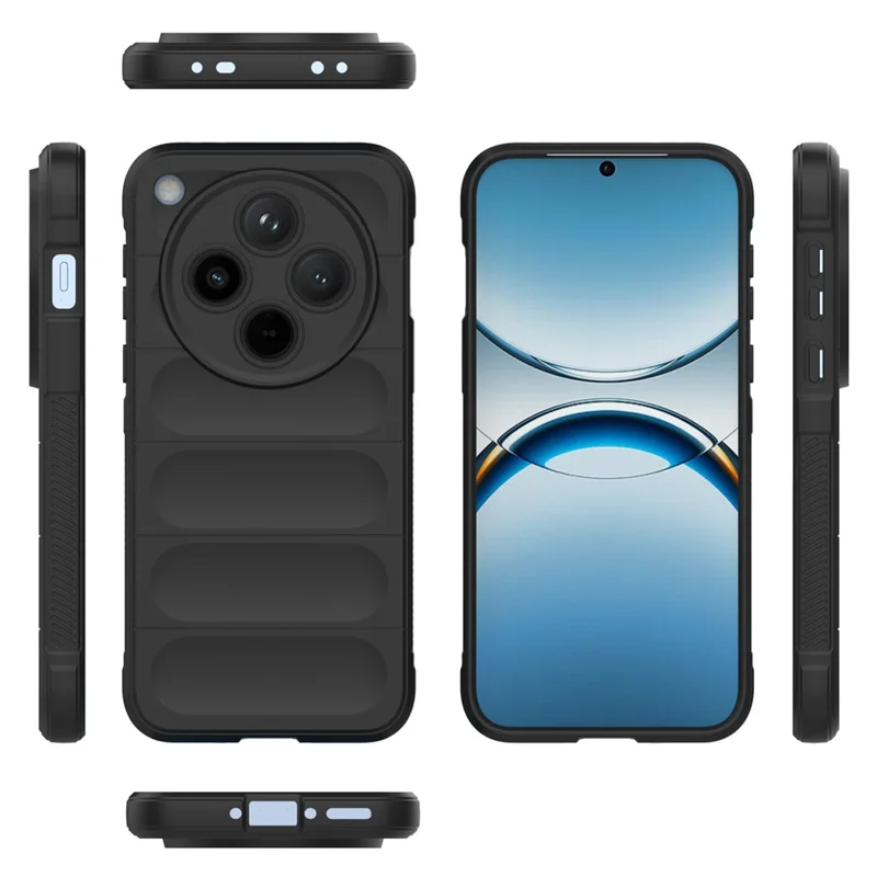 For Oppo Find X8 5G Case Anti-Drop Soft TPU Rugged Phone Back Cover - Black-Cellmalls