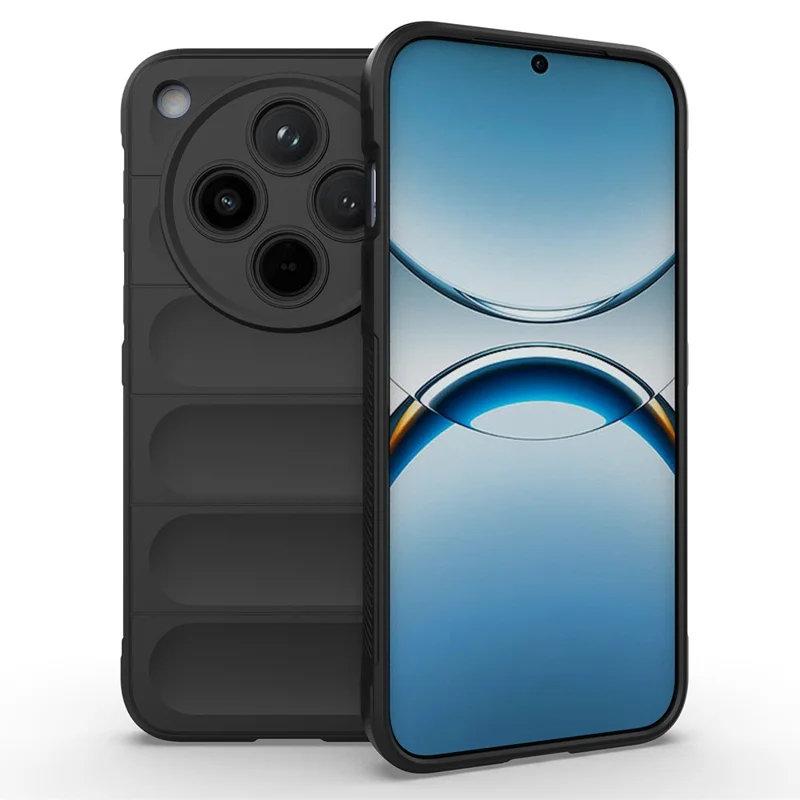 For Oppo Find X8 5G Case Anti-Drop Soft TPU Rugged Phone Back Cover - Black-Cellmalls