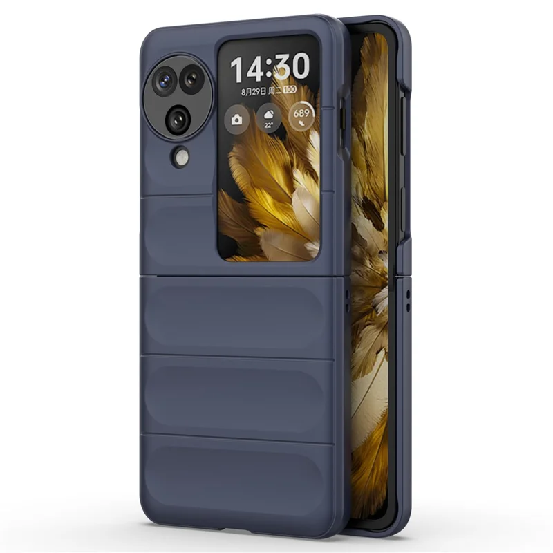 For Oppo Find N3 Flip 5G Heavy Duty Protection Case Rugged Hard PC Cover - Baby Blue-Cellmalls