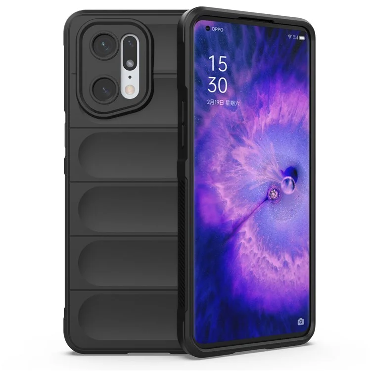 For Oppo Find X5 Pro Precise Cutout Durable Soft TPU Anti-slip Edge Phone Protector Rugged Back Case - Red-Cellmalls