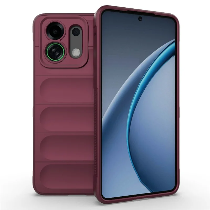 For Oppo K13 Turbo 5G Case Anti-Drop Soft TPU Rugged Phone Back Cover - Wine Red-Cellmalls