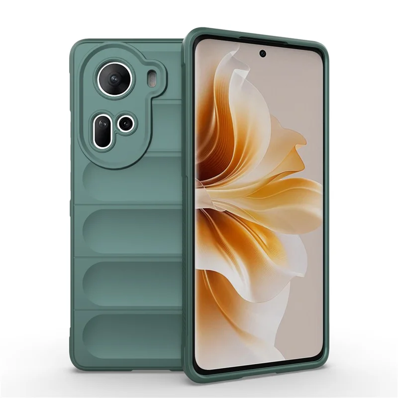For Oppo Reno11 5G (Global) Cell Phone Case Solid Color Shockproof TPU Protective Cover - Black-Cellmalls