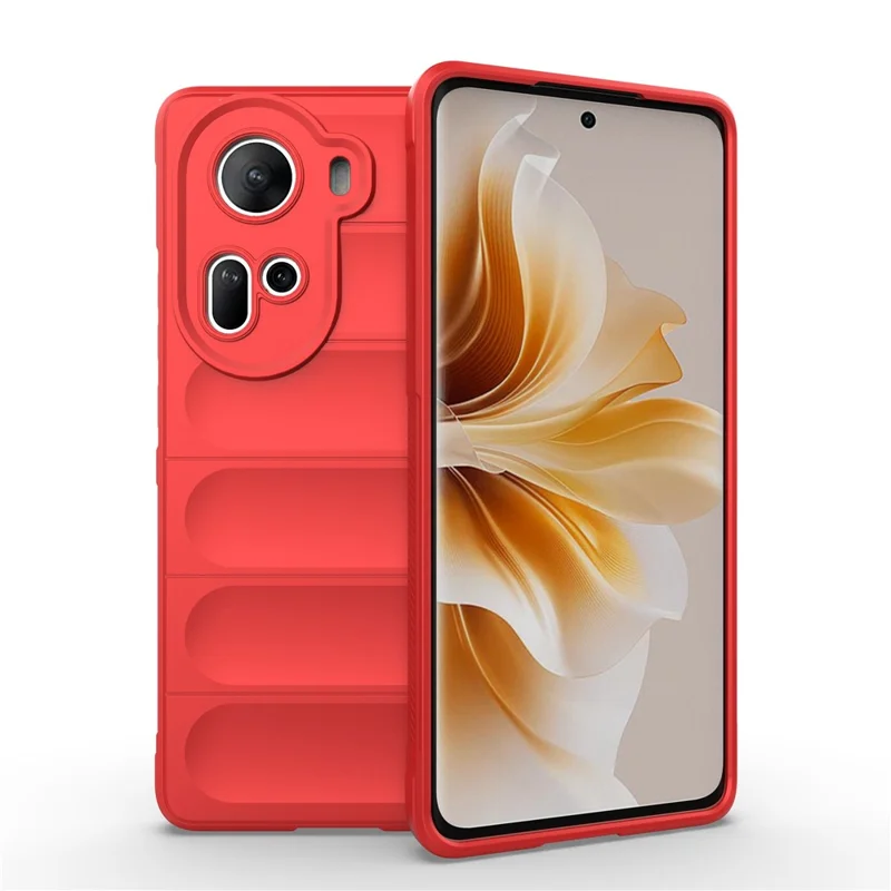 For Oppo Reno11 5G (Global) Cell Phone Case Solid Color Shockproof TPU Protective Cover - Black-Cellmalls