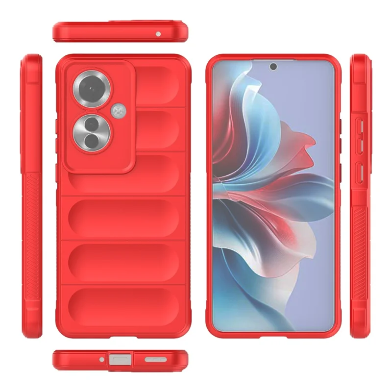 For Oppo Reno11 F 5G / F25 Pro 5G Phone Case TPU Rugged Design Drop Protection Shell - Red-Cellmalls