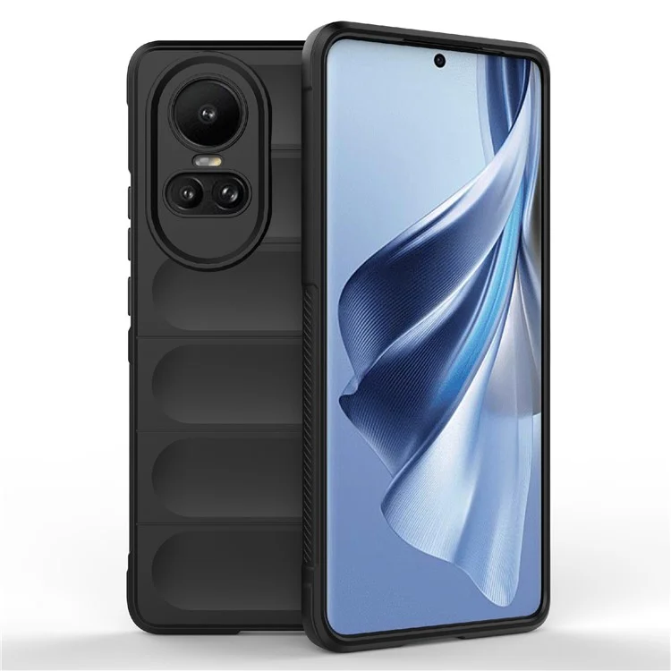 TPU Phone Case for Oppo Reno10 5G (Global) / Reno10 Pro 5G (Global) , Drop-Proof Protective Rugged Cover - Black-Cellmalls