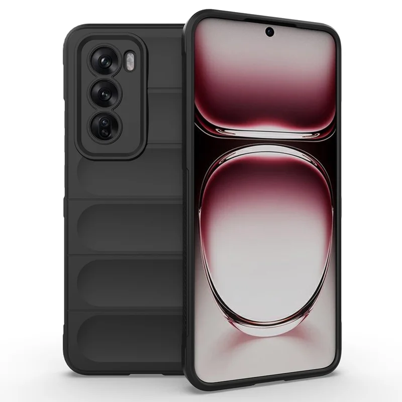 For Oppo Reno12 5G (Global) Case Soft TPU Drop Resistant Phone Cover - Black-Cellmalls