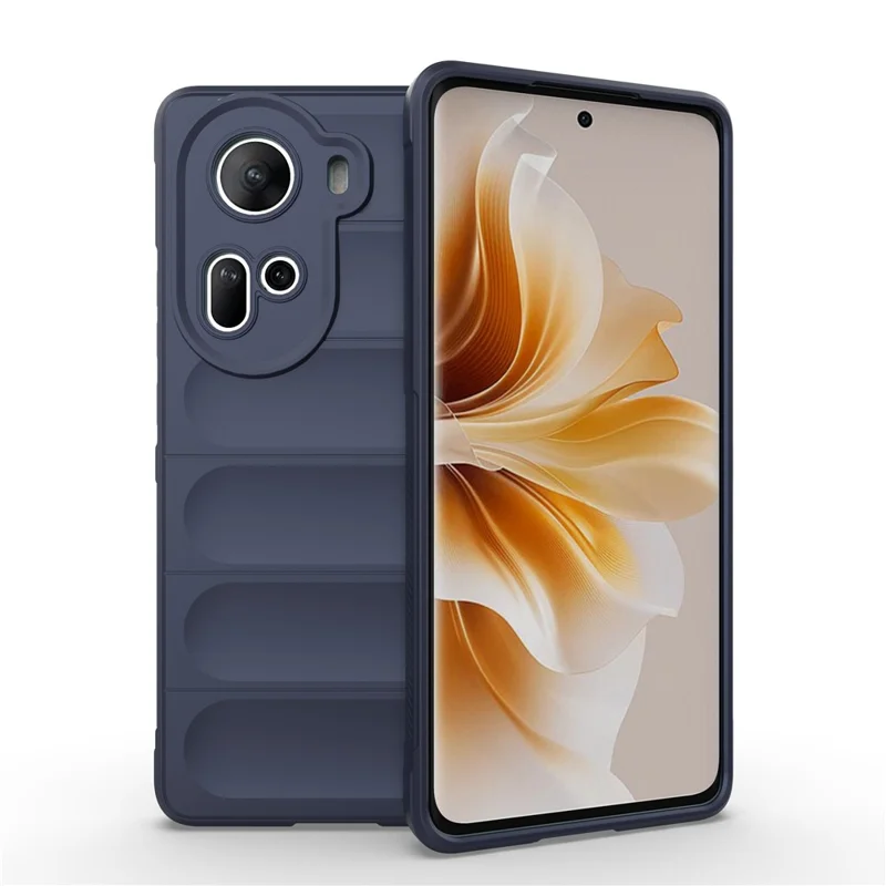 For Oppo Reno11 5G (Global) Cell Phone Case Solid Color Shockproof TPU Protective Cover - Black-Cellmalls