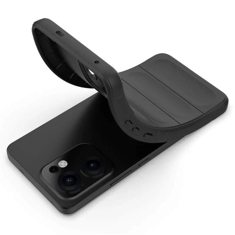 For Oppo Reno13 F 5G Case Anti-Drop Soft TPU Rugged Phone Back Cover - Black-Cellmalls