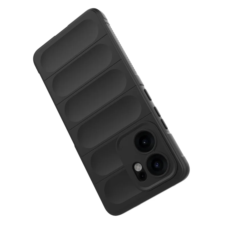 For Oppo Reno13 F 5G Case Anti-Drop Soft TPU Rugged Phone Back Cover - Black-Cellmalls