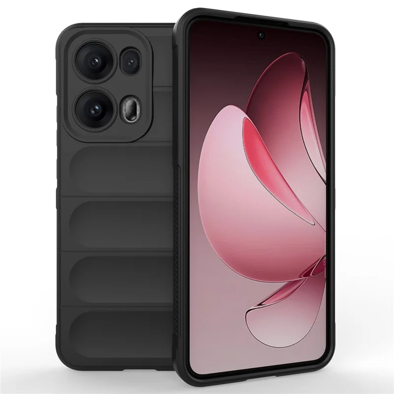 For Oppo Reno13 Pro 5G Case Anti-Drop Soft TPU Rugged Phone Back Cover - Black-Cellmalls