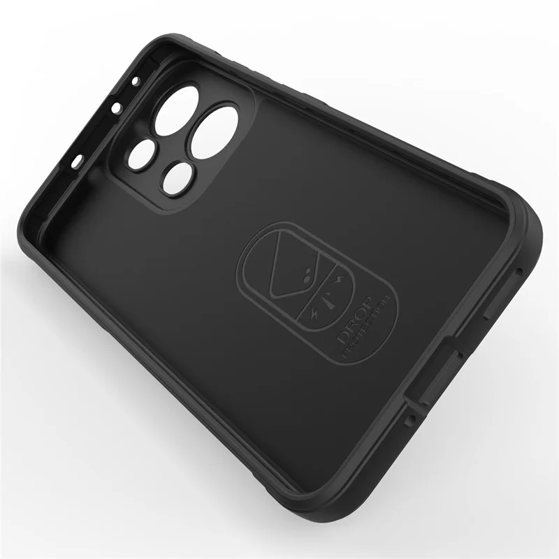 For Oppo Reno13 Pro 5G Case Anti-Drop Soft TPU Rugged Phone Back Cover - Black-Cellmalls