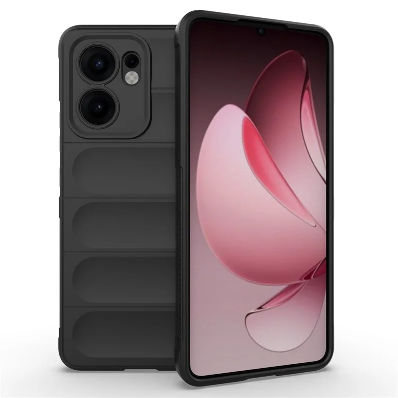 For Oppo Reno13 F 5G Case Anti-Drop Soft TPU Rugged Phone Back Cover - Black-Cellmalls