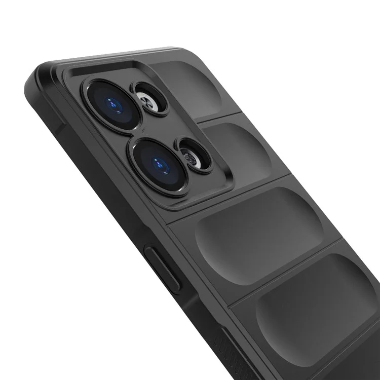 For Oppo Reno9 Pro 5G Anti-fall TPU Cell Phone Cover Rugged Back Non-Slip Scratch-resistant Mobile Phone Case - Black-Cellmalls