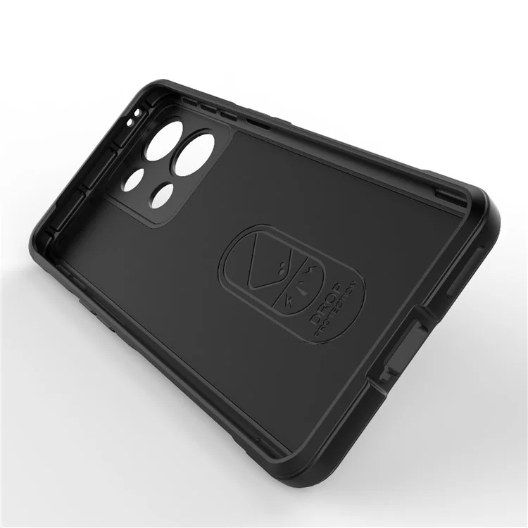 For Oppo Reno9 Pro 5G Anti-fall TPU Cell Phone Cover Rugged Back Non-Slip Scratch-resistant Mobile Phone Case - Black-Cellmalls