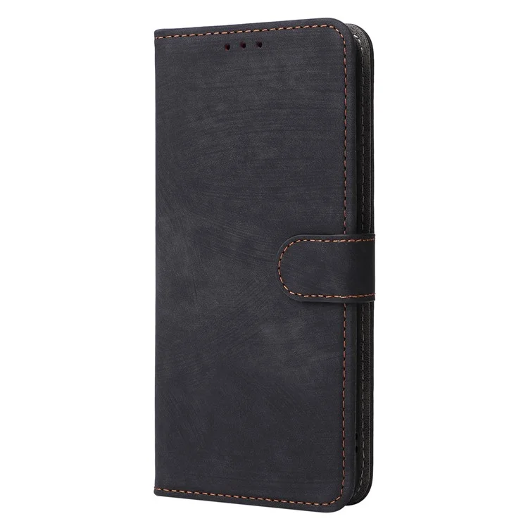 For Oppo A18 4G / A38 4G Leather Case RFID Blocking Wallet Phone Cover with Strap - Black-Cellmalls