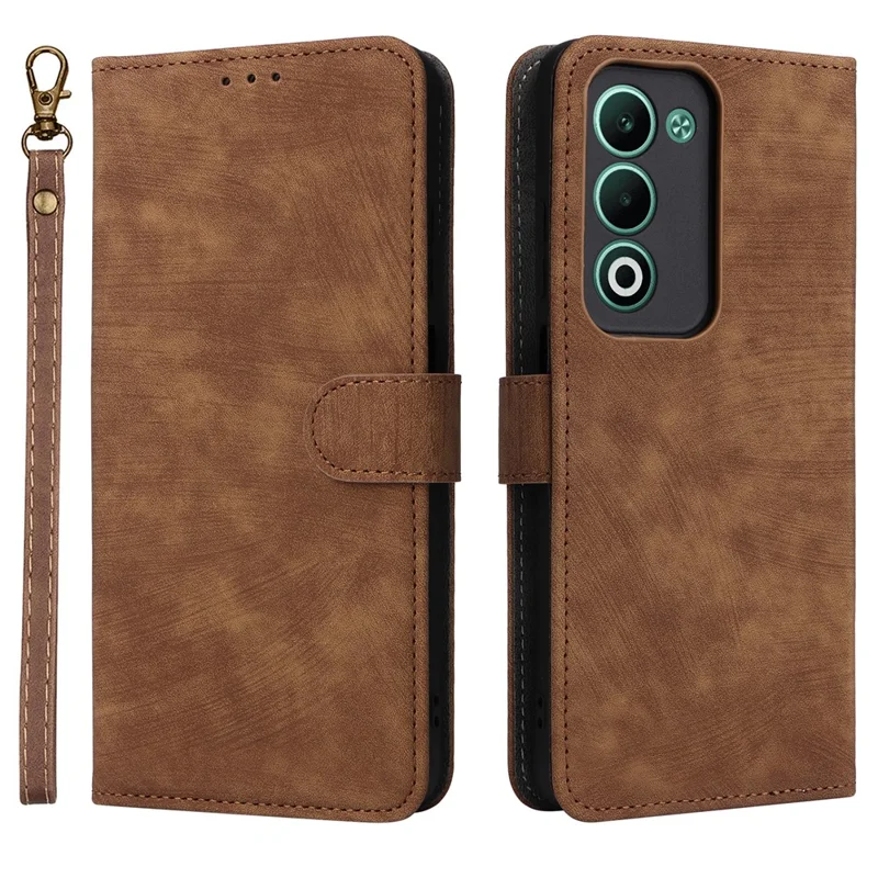 For Oppo A5 5G / 4G / A5m Case Wallet RFID Blocking PU Leather Phone Cover Stand with Strap - Purple-Cellmalls