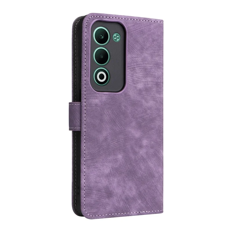 For Oppo A5 5G / 4G / A5m Case Wallet RFID Blocking PU Leather Phone Cover Stand with Strap - Purple-Cellmalls