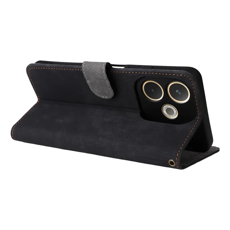 For Oppo A5 Pro 4G (Global) / 5G (Global) / A5 Energy 5G (China) Case Wallet RFID Blocking PU Leather Cover Viewing Stand - Black-Cellmalls