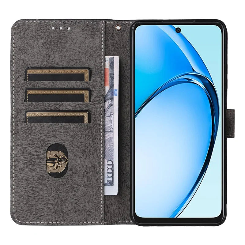 For Oppo A60 4G Case RFID Blocking Card Slots Phone Leather Cover - Black-Cellmalls