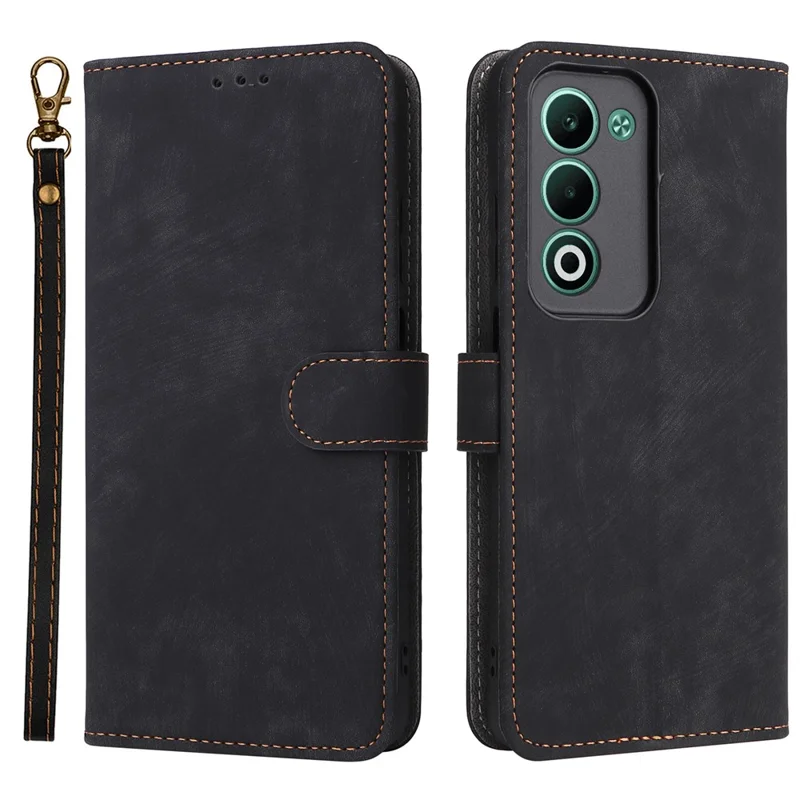 For Oppo A5 5G / 4G / A5m Case Wallet RFID Blocking PU Leather Phone Cover Stand with Strap - Purple-Cellmalls