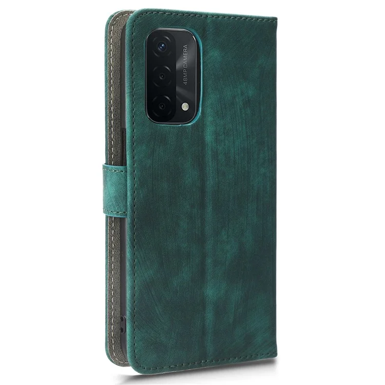 For Oppo A93 5G / A74 5G / A54 5G Phone Wallet Case RFID Blocking PU Leather Stand Cover with Strap - Green-Cellmalls