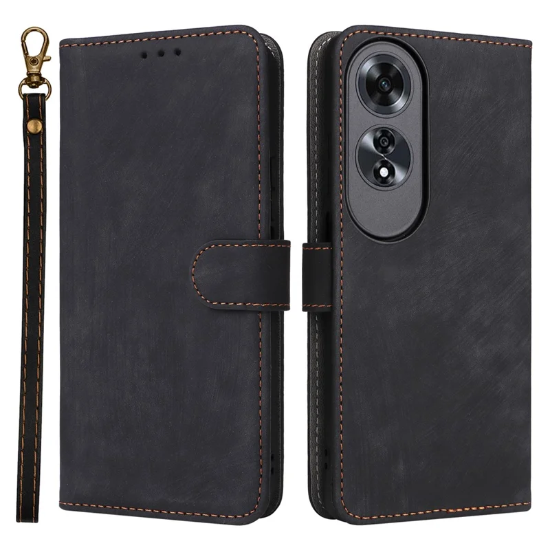 For Oppo A60 4G Case RFID Blocking Card Slots Phone Leather Cover - Black-Cellmalls