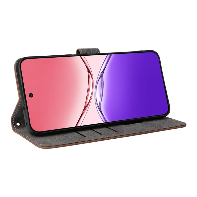 For Oppo F29 5G  /  A5 5G Case Wallet RFID Blocking PU Leather Cover Stand with Strap - Brown-Cellmalls