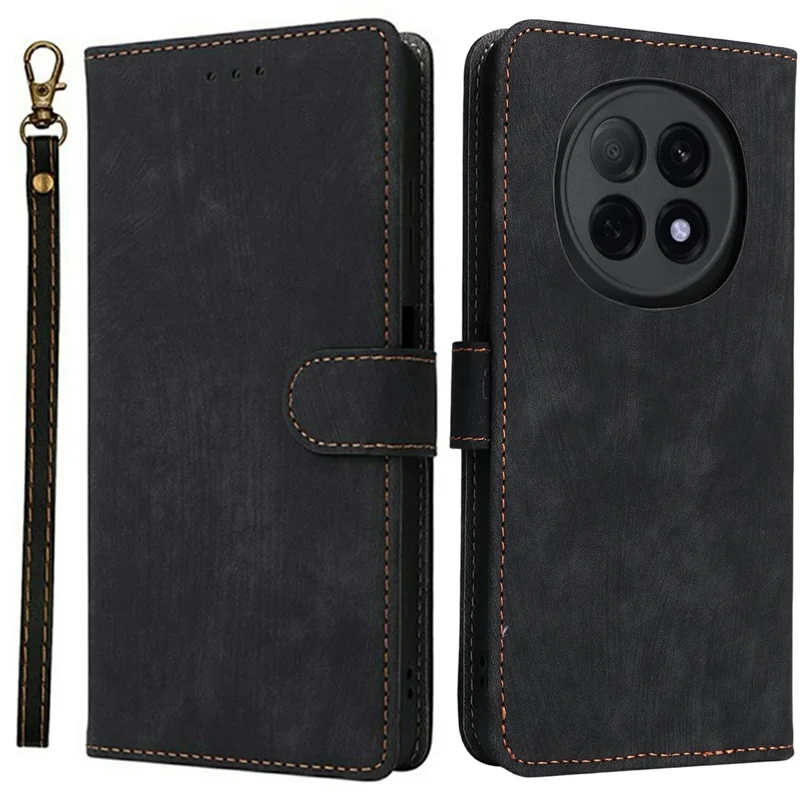 For Oppo F29 Pro 5G (Global) / A5 Pro 5G (China) Case Wallet RFID Blocking PU Leather Cover Stand with Strap - Black-Cellmalls