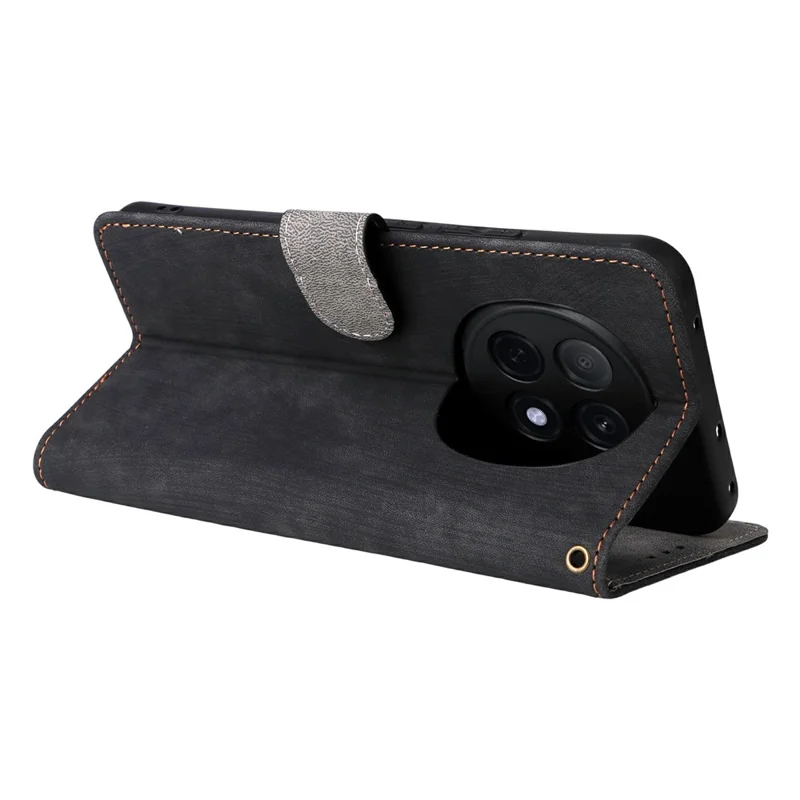 For Oppo F29 Pro 5G (Global) / A5 Pro 5G (China) Case Wallet RFID Blocking PU Leather Cover Stand with Strap - Black-Cellmalls