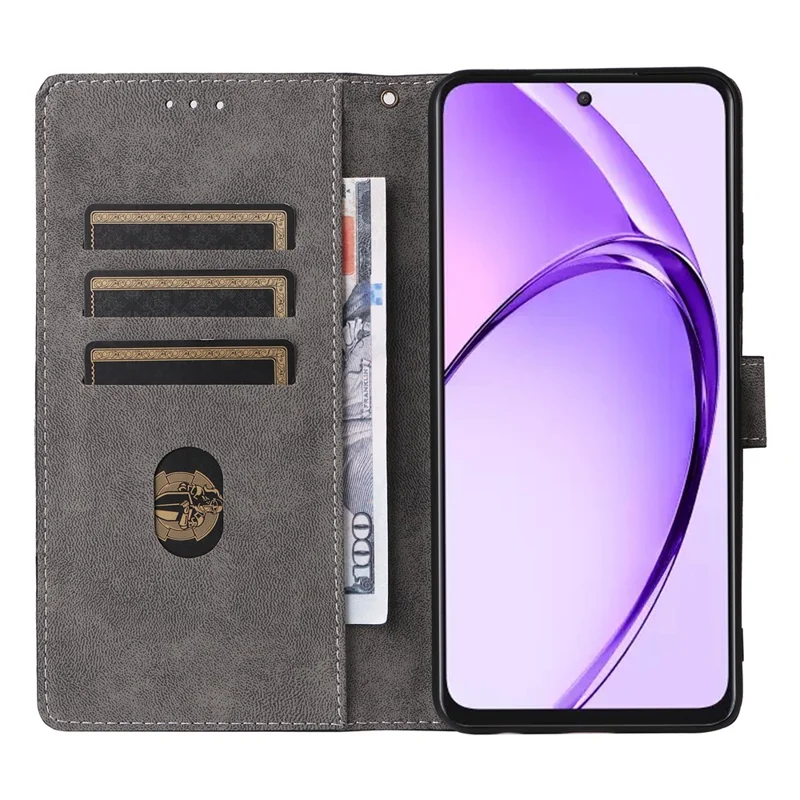 For Oppo A80 5G / A3 Pro (Global) 5G / K12x 5G (India) / A3x 5G (China) Leather Case RFID Blocking Wallet Phone Cover with Strap - Black-Cellmalls