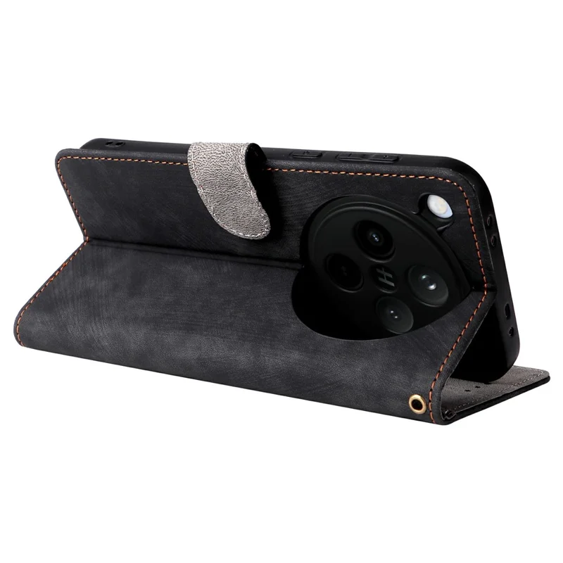 For Oppo Find X8 5G Wallet Case RFID Blocking PU Leather Cover Stand View - Black-Cellmalls