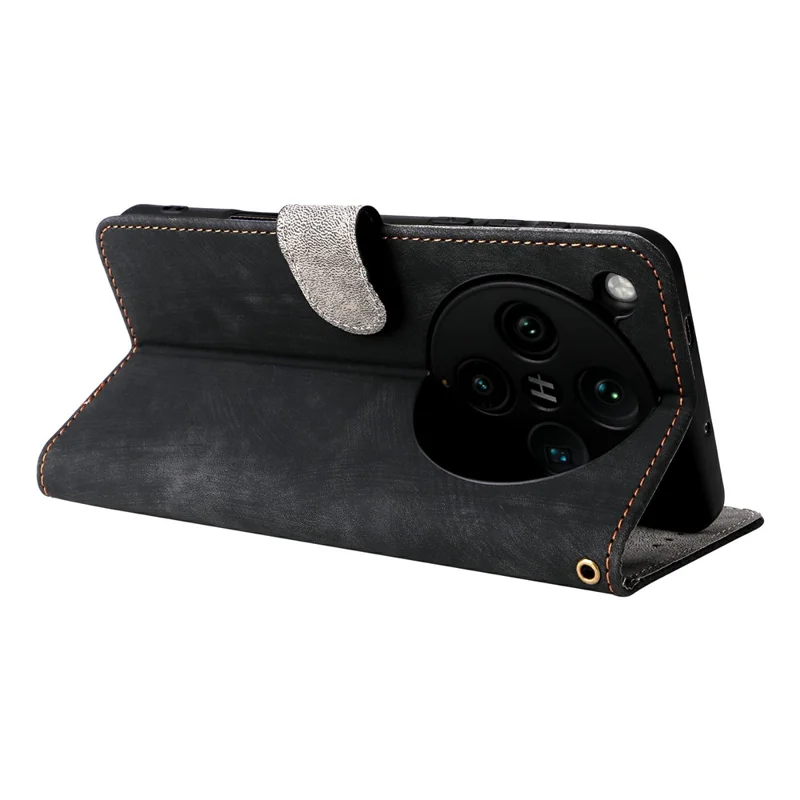 For Oppo Find X8 Pro 5G Wallet Case RFID Blocking PU Leather Cover Stand View - Black-Cellmalls