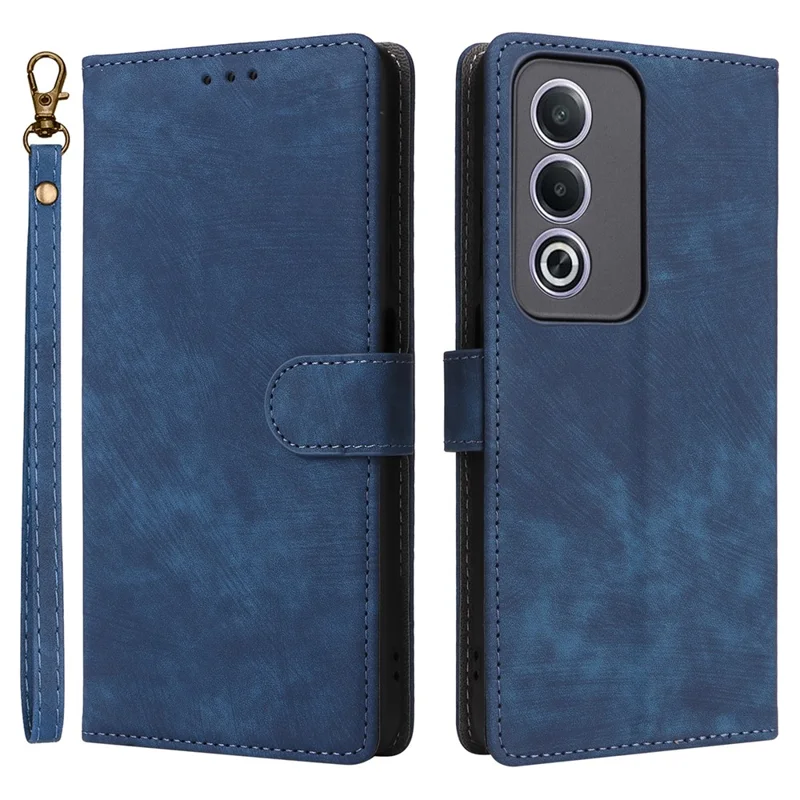 For Oppo A80 5G / A3 Pro (Global) 5G / K12x 5G (India) / A3x 5G (China) Leather Case RFID Blocking Wallet Phone Cover with Strap - Black-Cellmalls
