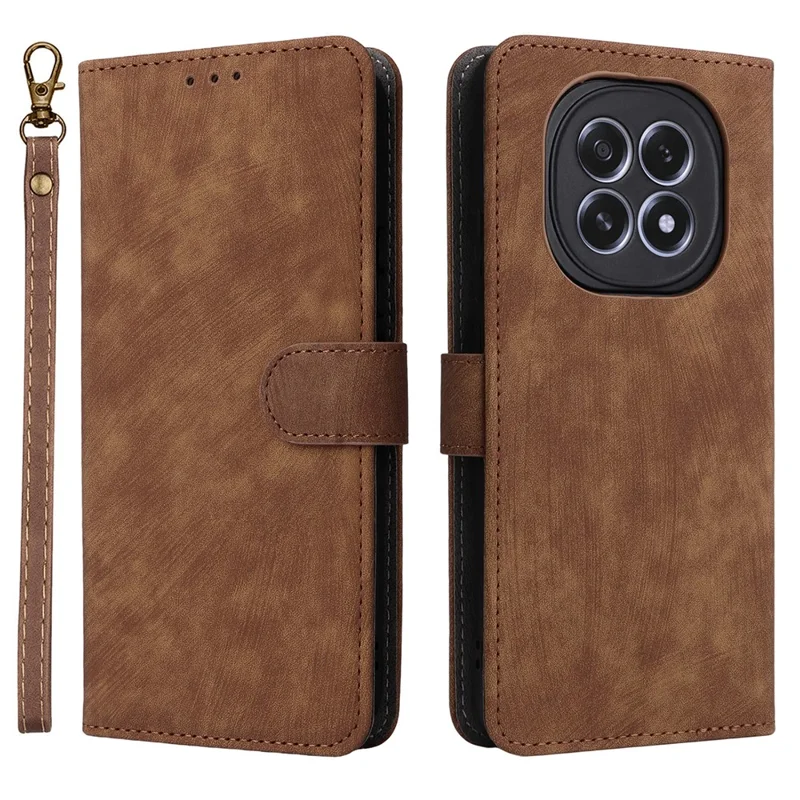 For Oppo F29 5G  /  A5 5G Case Wallet RFID Blocking PU Leather Cover Stand with Strap - Brown-Cellmalls