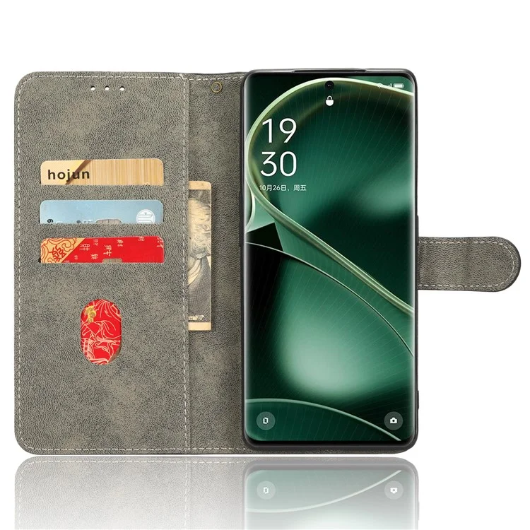 For Oppo Find X6 Shockproof Phone Cover PU Leather RFID Blocking Wallet Stand Case with Strap - Purple-Cellmalls