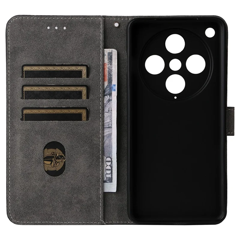 For Oppo Find X8 Pro 5G Wallet Case RFID Blocking PU Leather Cover Stand View - Black-Cellmalls