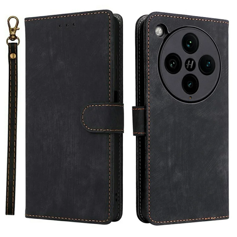 For Oppo Find X8 Pro 5G Wallet Case RFID Blocking PU Leather Cover Stand View - Black-Cellmalls