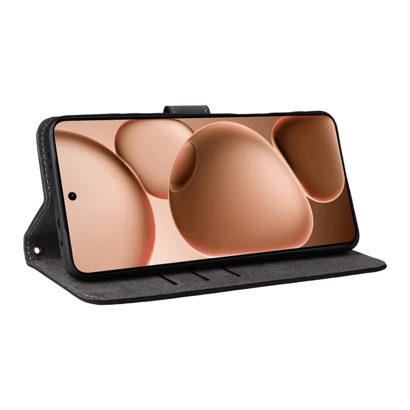 For Oppo Find X8 Ultra 5G Case Wallet RFID Blocking PU Leather Cover Stand with Strap - Black-Cellmalls