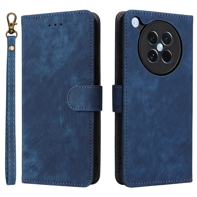 For Oppo Find X8s 5G Case Wallet RFID Blocking PU Leather Phone Cover Stand with Strap - Black-Cellmalls