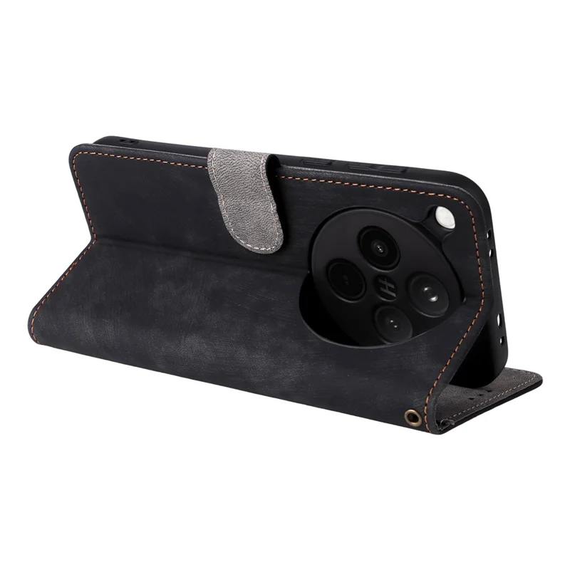 For Oppo Find X8s+ 5G Case Wallet RFID Blocking PU Leather Phone Cover Stand with Strap - Black-Cellmalls